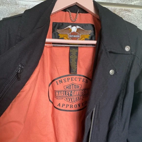 Harley Davidson Asymmetrical Zip Black Jacket - Picture 9 of 12